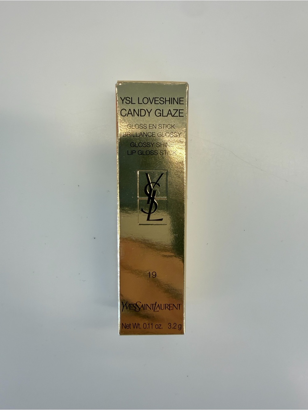 YSL LoveShine Candy Glaze Lip Gloss Stick - 19 salted caramel BNIB